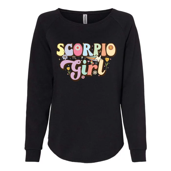 October November Birthday Zodiac Sign Groovy Scorpio Great Gift Womens California Wash Sweatshirt