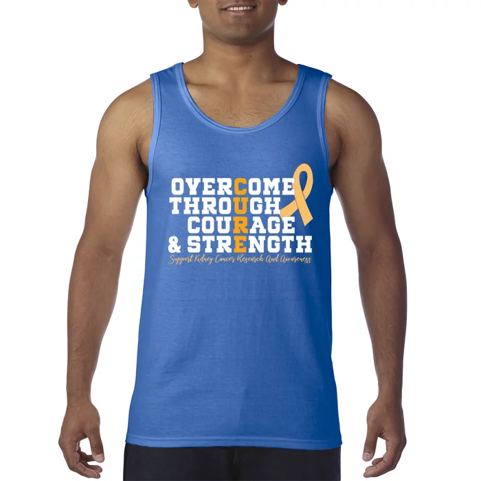 Overcome Ney Cancer Orange Ribbon Event March Gift Cute Gift Tank Top