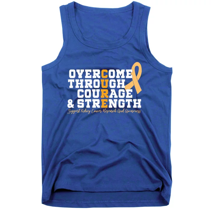 Overcome Ney Cancer Orange Ribbon Event March Gift Cute Gift Tank Top