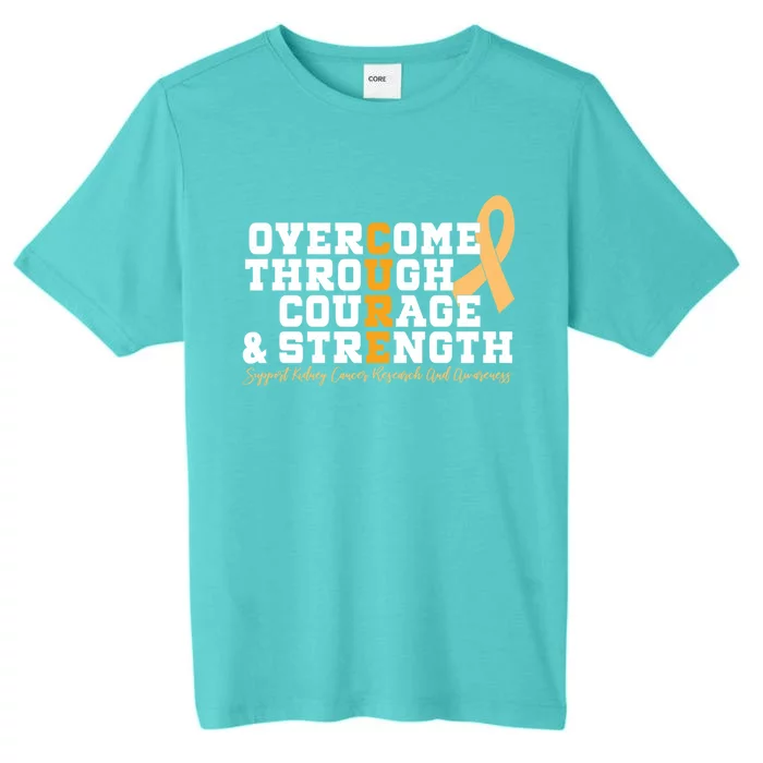 Overcome Ney Cancer Orange Ribbon Event March Gift Cute Gift ChromaSoft Performance T-Shirt