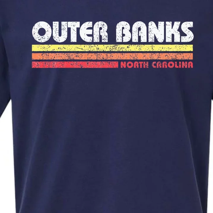 Obx North Carolina Nc Retro Souvenir Sueded Cloud Jersey T-Shirt