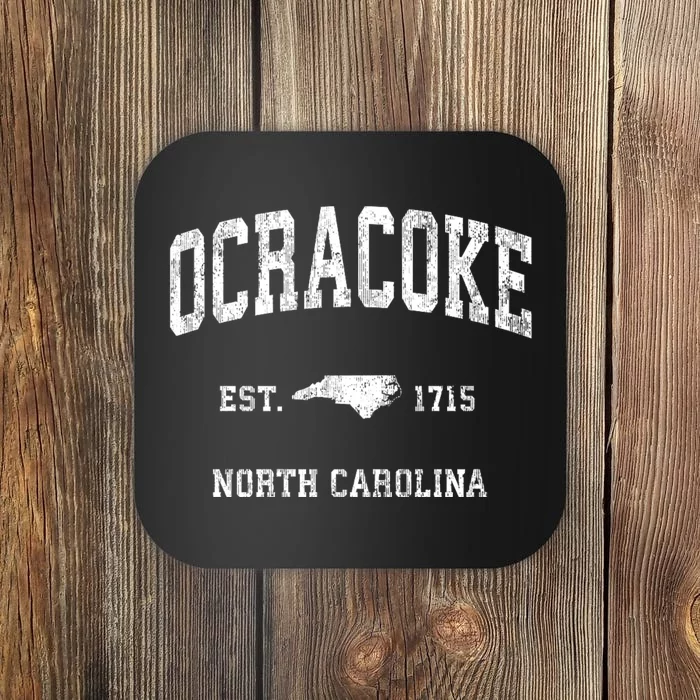 Ocracoke North Carolina Nc Vintage Athletic Coaster