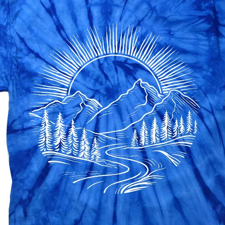 Outdoors Nature Cool Hiking Camping Summer Tie-Dye T-Shirt