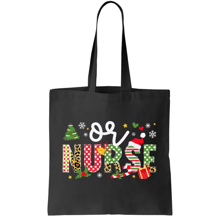 Or Nurse Christmas Operating Room Nurse Xmas Party Tote Bag