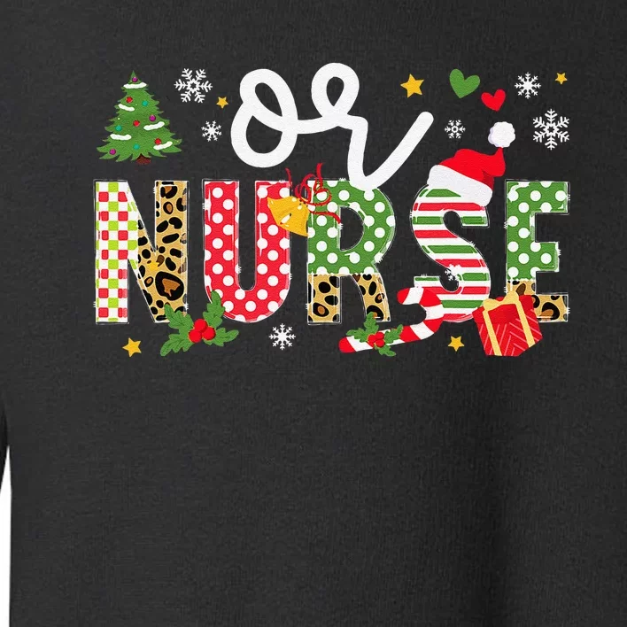 Or Nurse Christmas Operating Room Nurse Xmas Party Toddler Sweatshirt