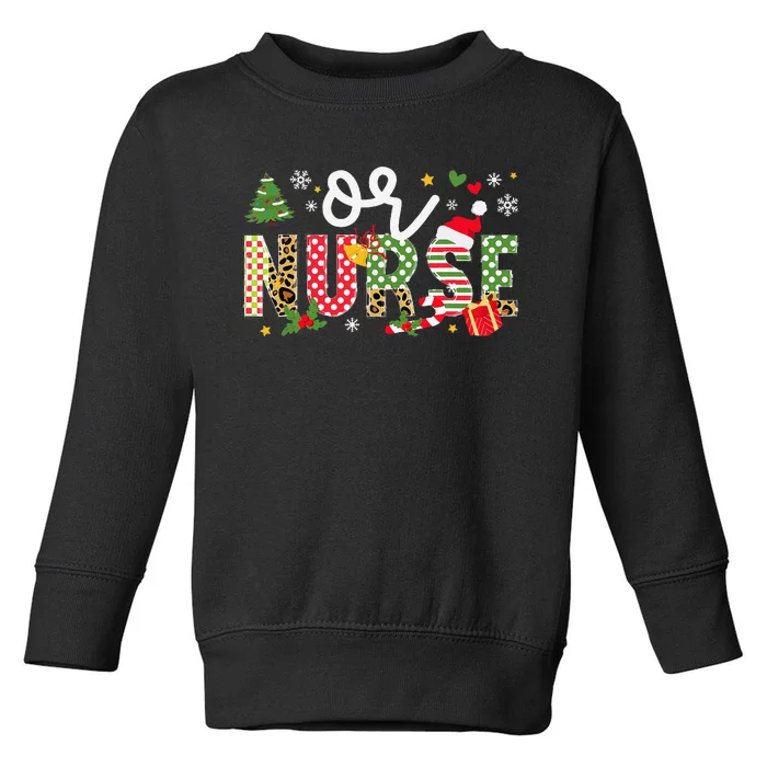 Or Nurse Christmas Operating Room Nurse Xmas Party Toddler Sweatshirt