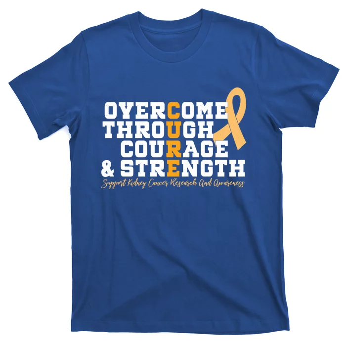 Overcome Ney Cancer Orange Ribbon Event March Gift T-Shirt