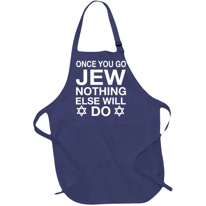 Once You Go Jew Hanukkah Full-Length Apron With Pocket