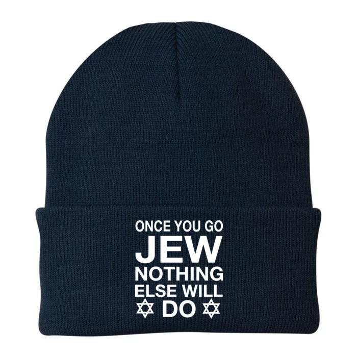 Once You Go Jew Hanukkah Knit Cap Winter Beanie