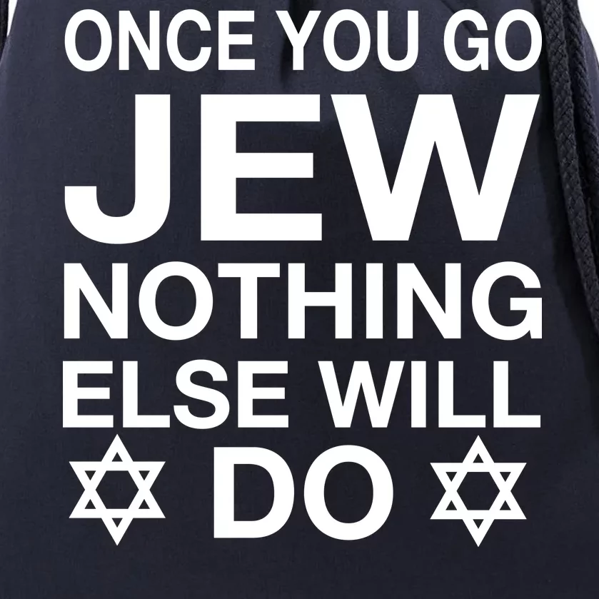 Once You Go Jew Hanukkah Drawstring Bag