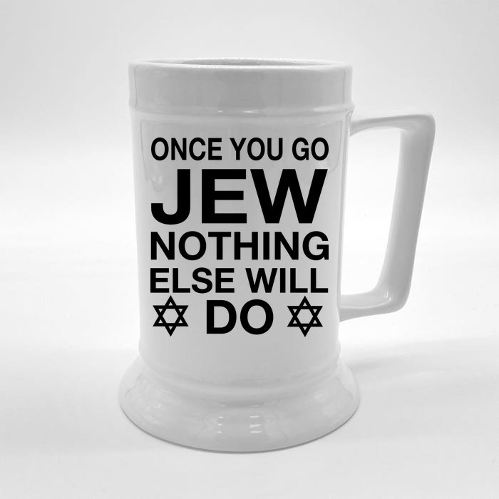 Once You Go Jew Hanukkah Front & Back Beer Stein