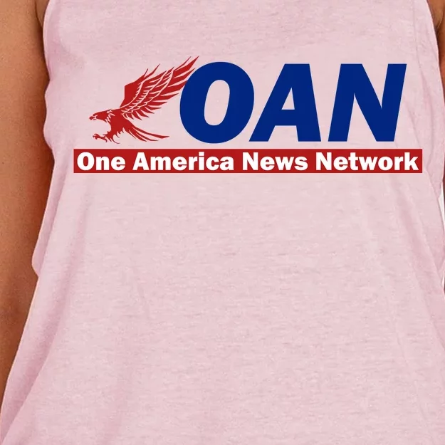 One America News Network OAN Classic Women's Knotted Racerback Tank