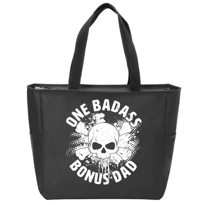 One Badass Bonus Dad Zip Tote Bag