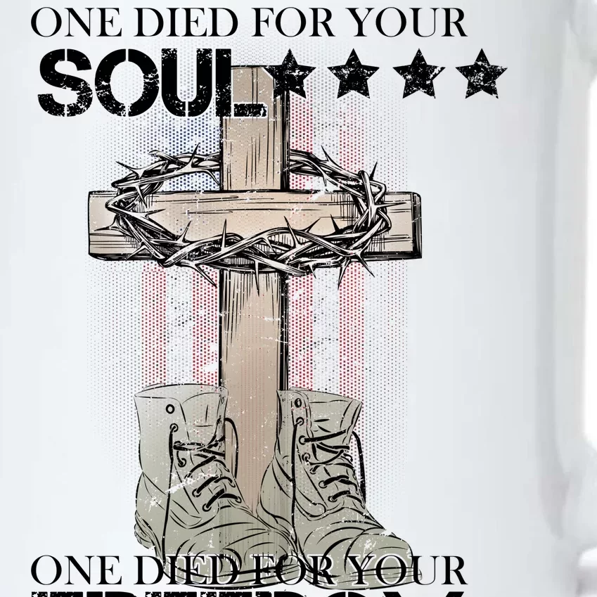 One Died For Your Soul And Freedom Black Color Changing Mug