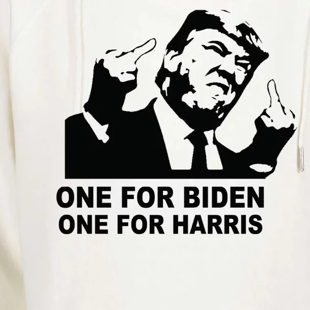 One For Biden One For Harris Pro Trump Womens Funnel Neck Pullover Hood