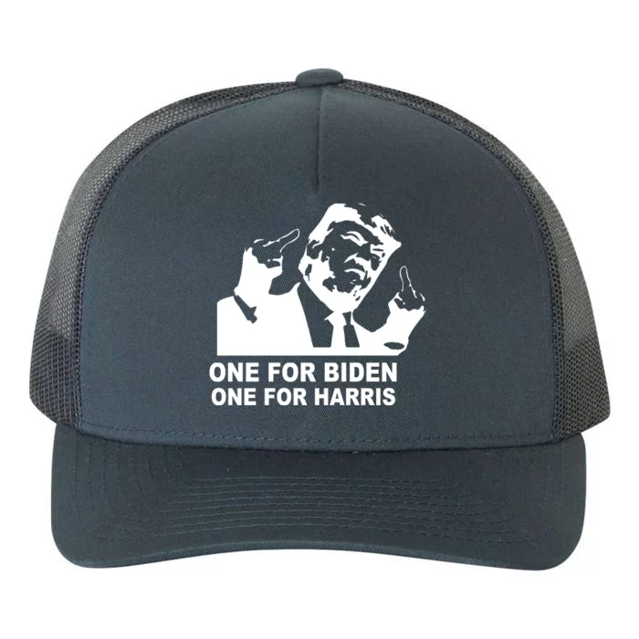 One For Biden One For Harris Pro Trump Yupoong Adult 5-Panel Trucker Hat