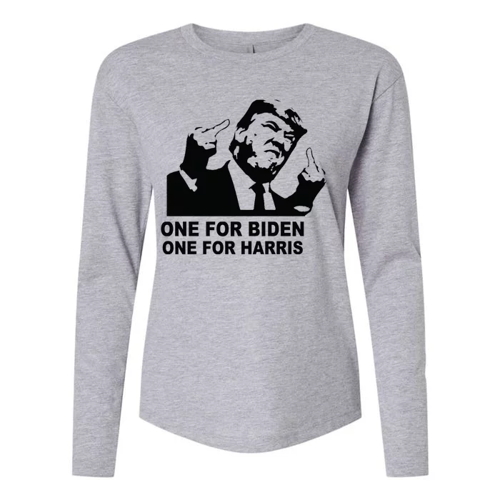 One For Biden One For Harris Pro Trump Womens Cotton Relaxed Long Sleeve T-Shirt