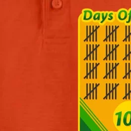 One Hundred Days Of School Crayons Dry Zone Grid Performance Polo