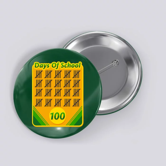 One Hundred Days Of School Crayons Button