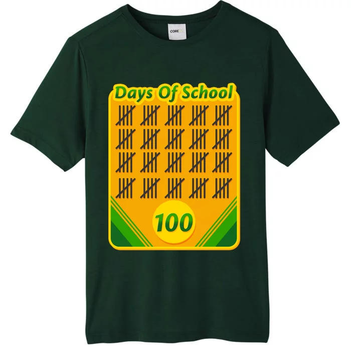 One Hundred Days Of School Crayons ChromaSoft Performance T-Shirt