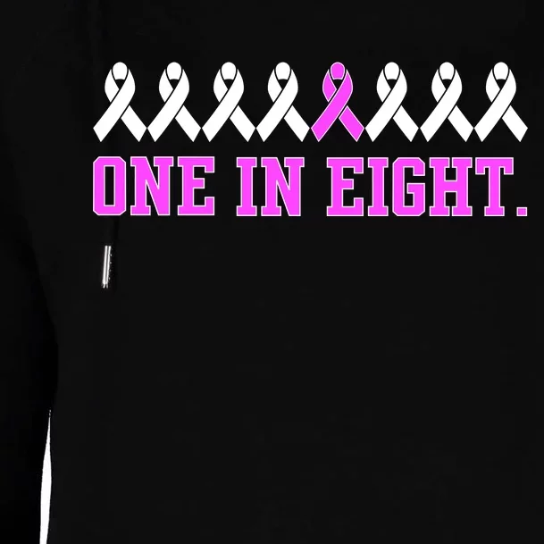 One In Eight Breast Cancer Awareness Womens Funnel Neck Pullover Hood