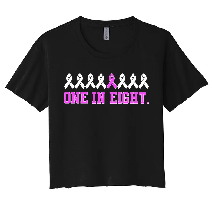 One In Eight Breast Cancer Awareness Women's Crop Top Tee