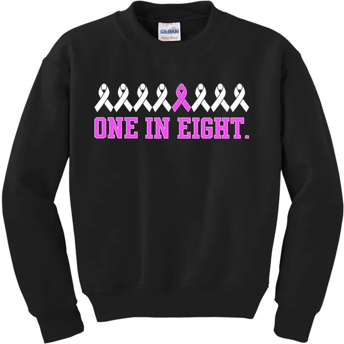 One In Eight Breast Cancer Awareness Kids Sweatshirt