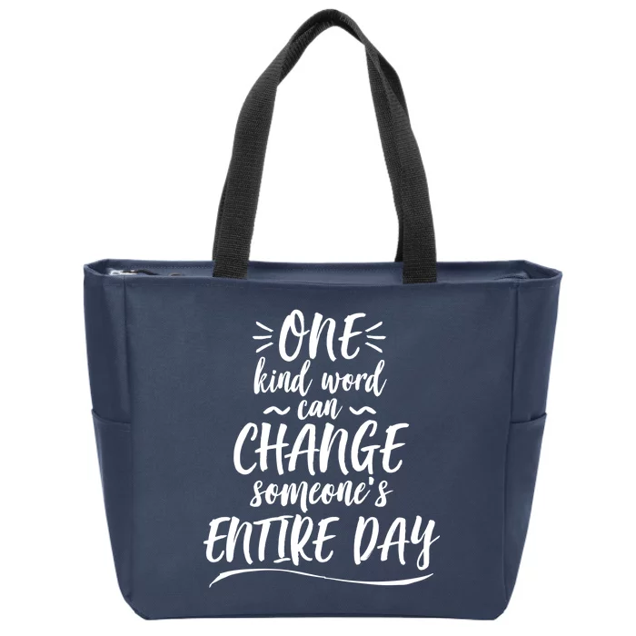 One Kind Word Anti Bullying Zip Tote Bag