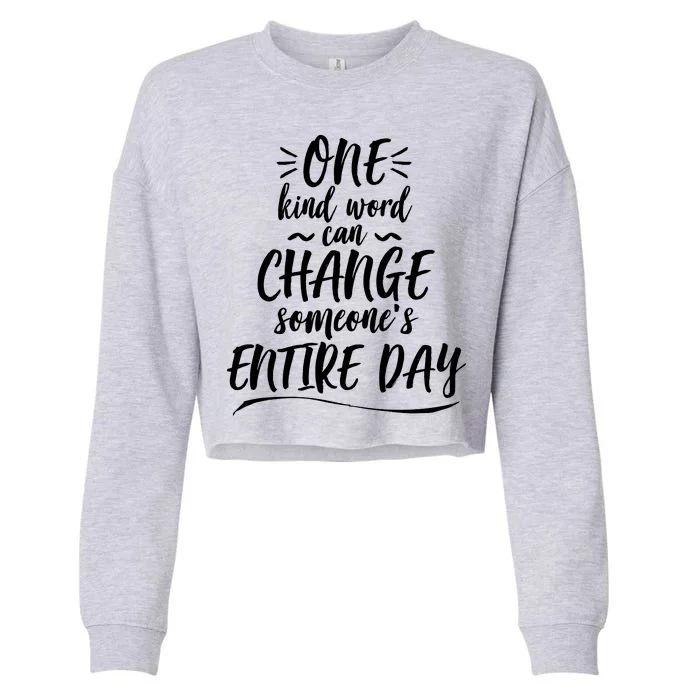 One Kind Word Anti Bullying Cropped Pullover Crew