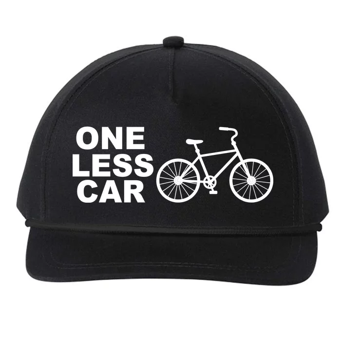 One Less Car Funny Cycling Snapback Five-Panel Rope Hat