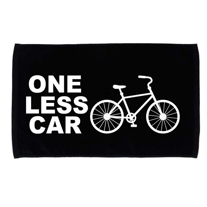 One Less Car Funny Cycling Microfiber Hand Towel