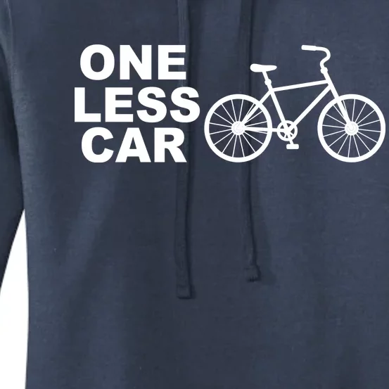 One Less Car Funny Cycling Women's Pullover Hoodie