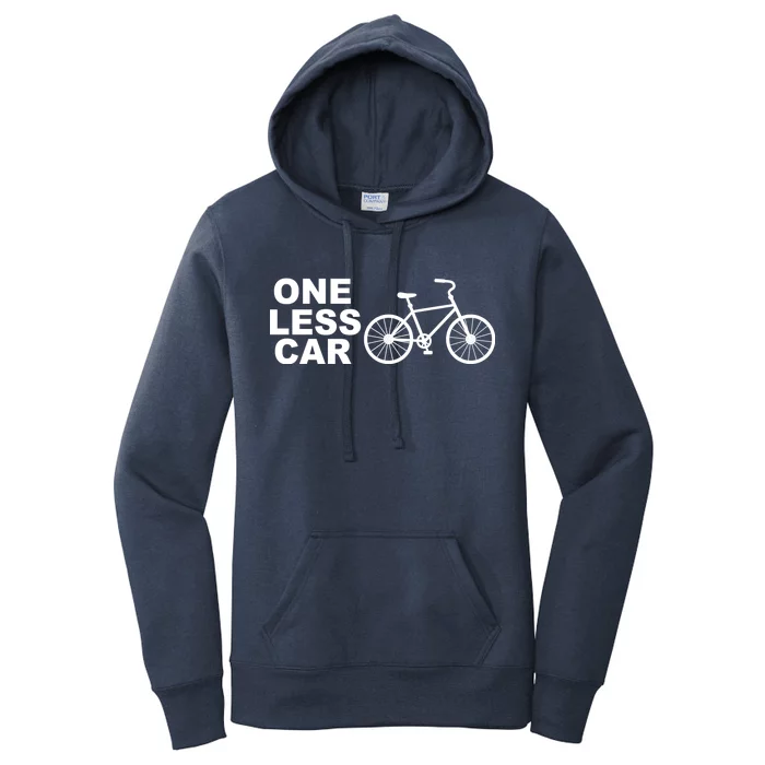 One Less Car Funny Cycling Women's Pullover Hoodie