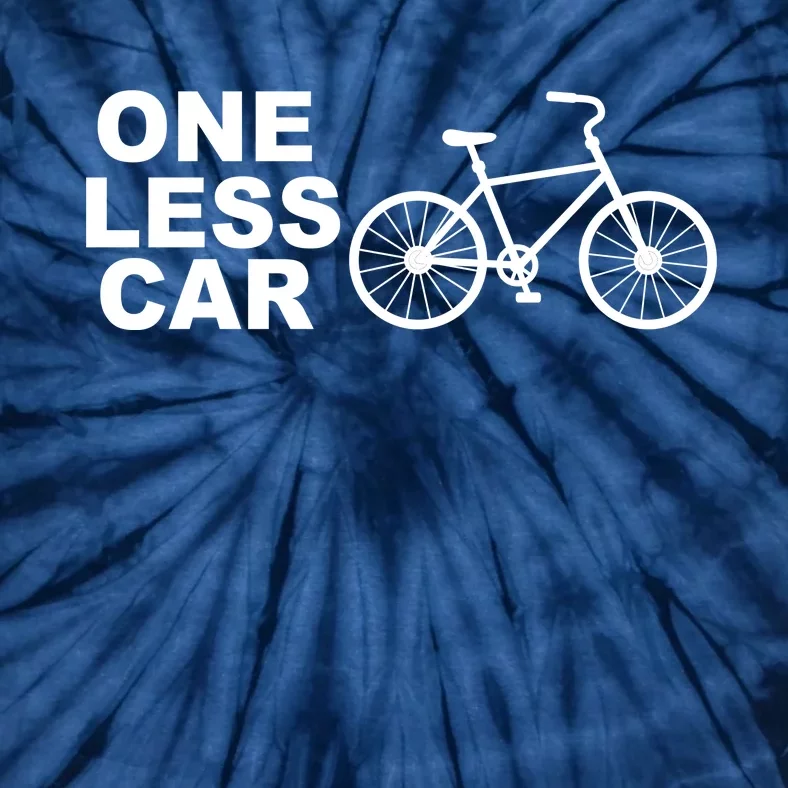 One Less Car Funny Cycling Tie-Dye T-Shirt