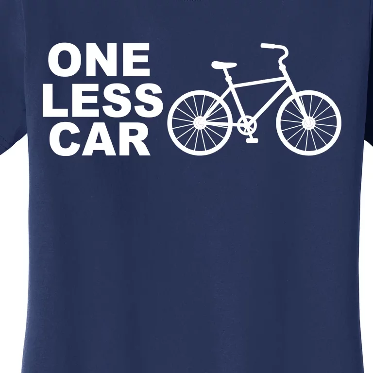 One Less Car Funny Cycling Women's T-Shirt