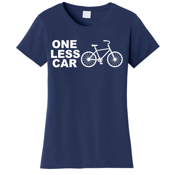 One Less Car Funny Cycling Women's T-Shirt