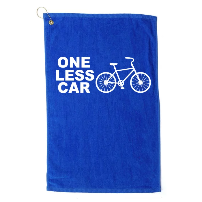 One Less Car Funny Cycling Platinum Collection Golf Towel