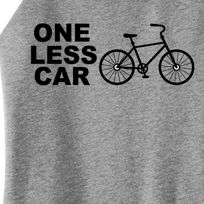 One Less Car Funny Cycling Women’s Perfect Tri Rocker Tank