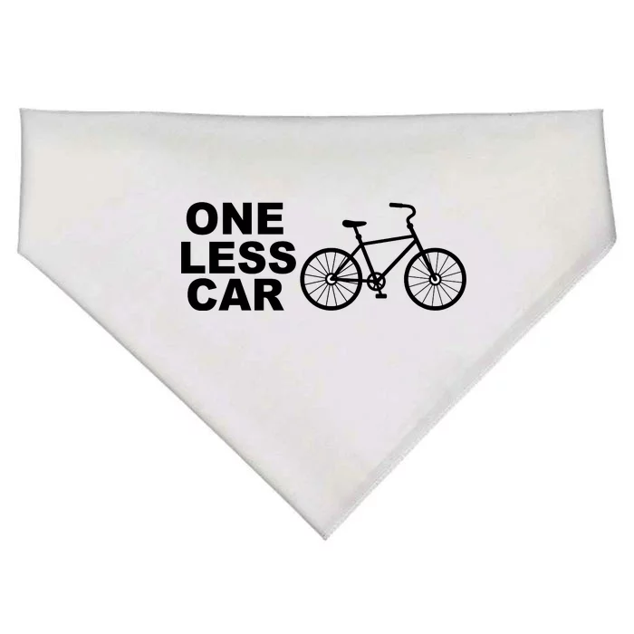 One Less Car Funny Cycling USA-Made Doggie Bandana