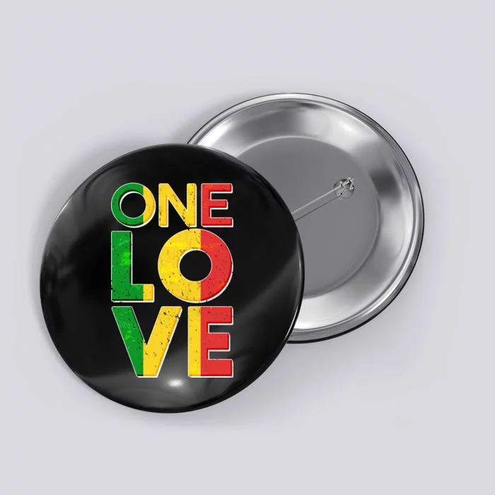 One Love African Colors Button