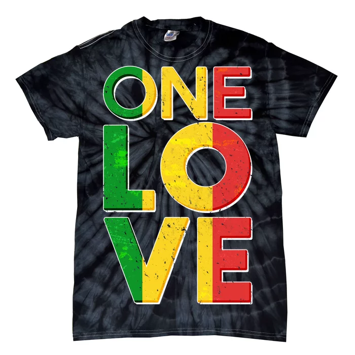 One Love African Colors Tie-Dye T-Shirt