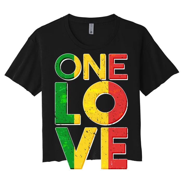 One Love African Colors Women's Crop Top Tee