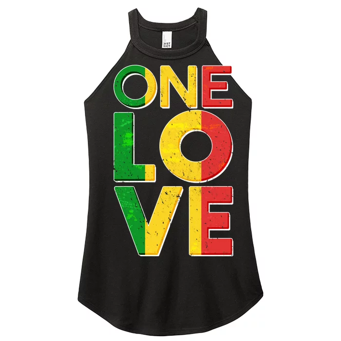 One Love African Colors Women’s Perfect Tri Rocker Tank