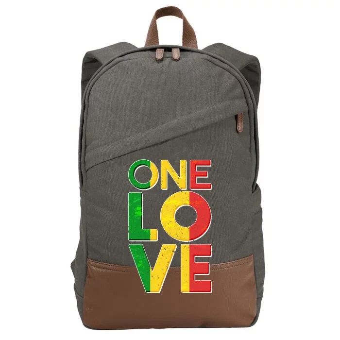 One Love African Colors Cotton Canvas Backpack