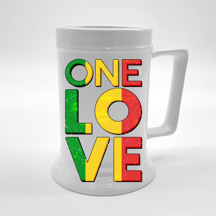 One Love African Colors Front & Back Beer Stein