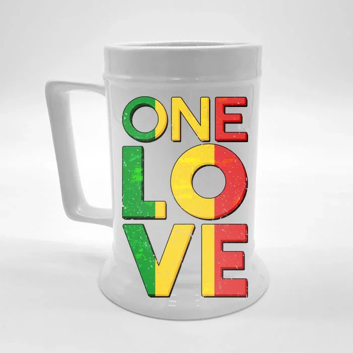 One Love African Colors Front & Back Beer Stein