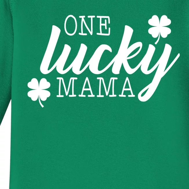 One Lucky Mama Baby Long Sleeve Bodysuit