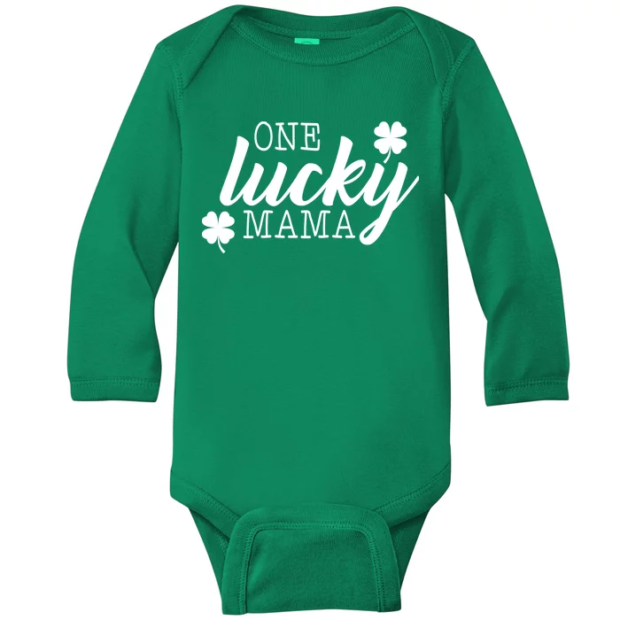 One Lucky Mama Baby Long Sleeve Bodysuit