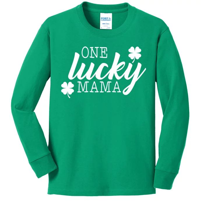 One Lucky Mama Kids Long Sleeve Shirt