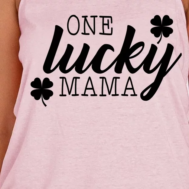 One Lucky Mama Women's Knotted Racerback Tank